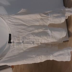 White Jessica Simpson coldshoulder crop top